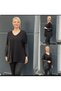 Battal Size, Soft Textured Loose Model, Leather Trim, Chained Blouse - 2