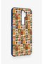 Oppo A9 2020 Compatible Autumn Themed Patchwork Patterned Silicone Case - 3