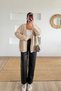 Beige Button Detailed Cardigan - 4