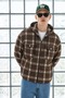 Men's Hooded Plaid Lumberjack Coffee Shirt - 3