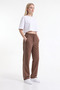 Women's Baggy Sweatpants with 3 Threaded Side Piping and Adjustable Legs - 6