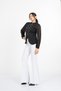 Women's Winter Black Olivia Blouse Front Zipper Tulle Sleeves Button Detailed Blouse 221 - 2