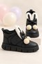 Pi̇pa Rabbit Ear Bow and Pompom Detailed Baby Girl Winter Boots with Fur Inside - 3