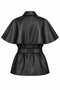 Black Belted Cape Leather Jacket - 1182 - 2