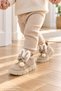 Pi̇pa Rabbit Ear Bow and Pompom Detailed Baby Girl Winter Boots with Fur Inside - 8