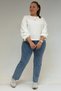 9185-4 Plus Size Stonewashed Flared Leg Jeans - Ice Blue - 5