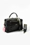 Washed Leather Multi-Functional Backpack, Shoulder Bag, and Handbag Black (Model: 571-17V) - 3