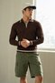 Men's Comfortable Premium Zippered Brown Sweatshirt