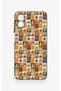 Samsung A07 Compatible Autumn Themed Patchwork Patterned Silicone Case - 2