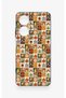 Oppo A60 Compatible Autumn Themed Patchwork Patterned Silicone Case - 2