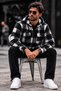 Men's Zippered Hooded Lumberjack Black Shirt - 4