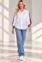 Women's Plus Size Shirt with Sleeve Stripes