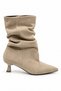 Crease Gathered Pointed Toe Thin Heeled Women's Boots - 2