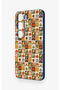 Vivo V40 Lite 5g Compatible Autumn Themed Patchwork Pattern Silicone Case - 4