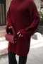Women's Oversize High Neck Thessaloniki Knit Sweater, Tunic - 2