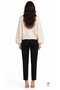 Cream Women's High Neck Bat Sleeve Oversize Knit Sweater - 4