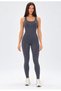 Women's Seamless Sports Jumpsuit with Push up Straps - Cross Back Detailed Sports Yoga Pilates Leggings – Smoked 1850