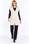 Women's V-Neck 4-Button Pocket Detailed Shardonlu Furry Long Knitwear Vest - 3