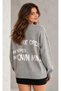 Women's Star Detailed Oversize Knitwear Sweater with Soft Texture and Crew Neck - 2