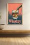 Whiskey Retro Iced Whisky Framed Painting Cocktail Poster Bar Kitchen Decor Kok01