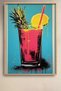 Pineapple Tropical Cocktail Pop Art Framed Painting Cocktail Poster Bar Kitchen Decor Kok29 - 2