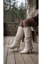 Women's Drawstring Detailed Pointed Toe Thin Heeled Long Boots - 6