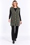 Women's V-Neck 4-Button Pocket Detailed Shardonlu Furry Long Knitwear Vest
