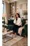 Cream Women's High Neck Bat Sleeve Oversize Knit Sweater - 6