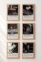 6 Piece Black White Classic Cocktails Framed Art Set Cocktail Posters Bar Decor Six09