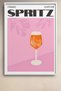 Classic Cocktail Spritz Pink Minimal Framed Art Cocktail Poster Bar Kitchen Decor Kok21 - 2