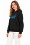 31610-26 Girl's Quite Printed Stone Embroidered Hooded Kangaroo Pocket Sweatshirt 13-16 Years Old - 3