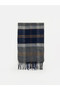 Özmarka New Season Gray Plaid Patterned Men's Scarf - 2