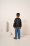 Baby Boy & Child Striped Sweat Leather Jacket and Jeans 3-Piece Set - 6