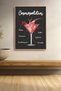 Cosmopolitan Cocktail Recipe Black Floor Framed Artwork Cocktail Poster Bar Kitchen Decor Kok49