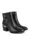 Women's Boots L065.425K Beige Genuine Antique Leather with Side Double Belt and Metallic Accessories Pointed/Almond Toe - 3