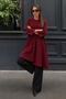 Women's Premium Oversize Long Comfortable Burgundy Cashmere Poncho - 4