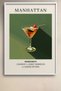 6 Piece Classic Cocktails Framed Art Set Cocktail Posters Bar Kitchen Gallery Wall Six07 - 6