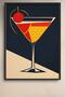 Retro Martini Cocktail Cherry Framed Painting Cocktail Poster Bar Kitchen Decor Kok02 - 2