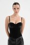 Women's Velvet Fabric Design Corset with Padded Chest Part - 2