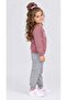 Printed Three-Thread Shardooned Combed Cotton Sweatshirt Children's Set - 2