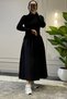 42047 - Stylish Comfortable Basic Viscose Women's Knitwear Short Sweater with Cuff Button Detail - 6