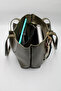 Women's Khaki Large Size Zippered Hand, Arm and Shoulder Bag with Laces and Buckle Charms - 5