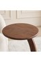Round Wood Modern Accent Side Table - Brown - 4