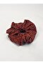 Arts Veyra Orange Patterned Scrunchie Hair Clip – Black Orange Voluminous Fabric Hair Clip
