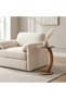 Round Modern Design Wood End Table Nightstand - Beige