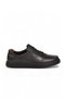 Black Genuine Leather Rubber Laced Comfortable Sole Men's Casual Shoes Sneaker 728 - 2