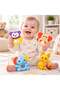 6 Pieces Baby Rattle & Teether Toys Set, Cute Animal Handheld Shaker Rattles with Easy-Grip Handles, Sensory Development, Hand-Eye Coordination & Early Learning Toys for Newborns 0+ Months - 3