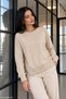 Women's Crew Neck Long Sleeve Blouse