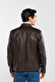 Men's Genuine Leather Whiskey Tumbled Leather Coat - 3