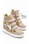 Women's Beige Hidden Heel Women's Sneakers and Boots 8 cm - 2